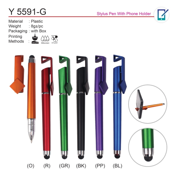 Y 5591-G Stylus Pen With Phone Holder