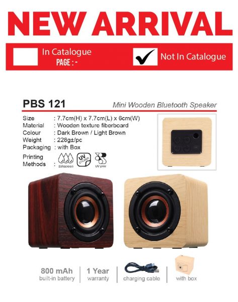 PBS 121 Mini Wooden Bluetooth Speaker