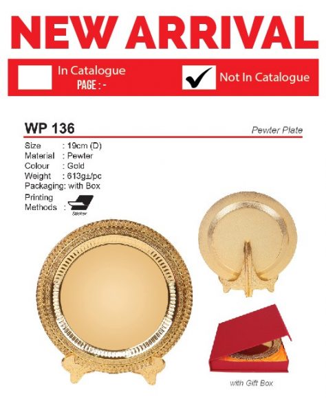 WP 136 Pewter Plate