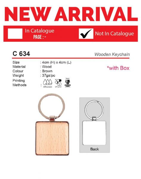 C 634 Wooden Keychain