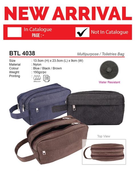 BTL 4038 Multipurpose & Toiletries Bag