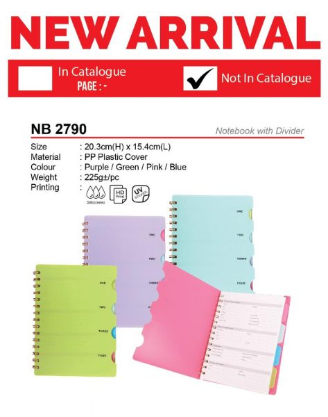 NB 2790 Notebook with Divider