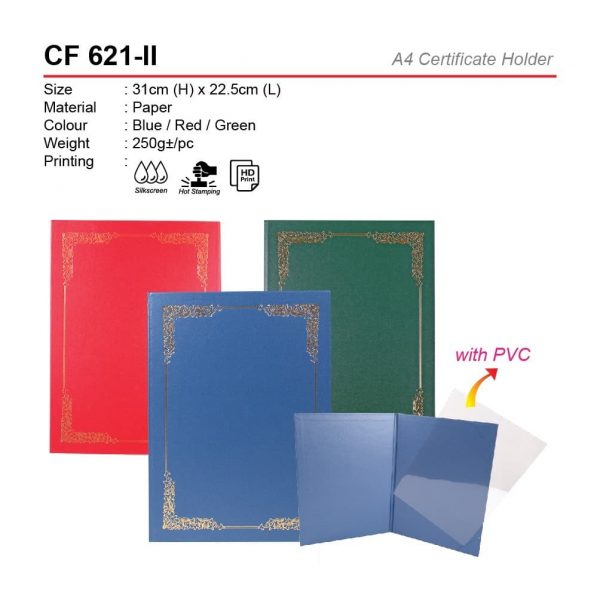 CF 621-II A4 Certificate Holder