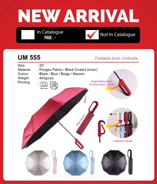 UM 555 Foldable Auto Umbrella