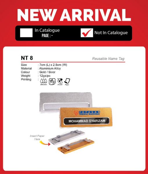 NT 8 Reusable Name Tag